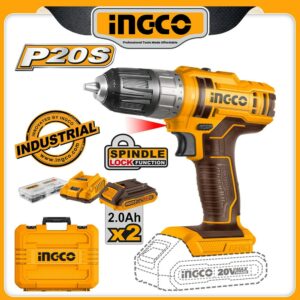 INGCO 20V Lithium-Ion Cordless Drill 45 N.m