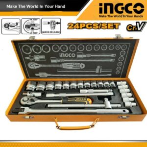 INGCO 24PCS 1/2" SOCKET SET