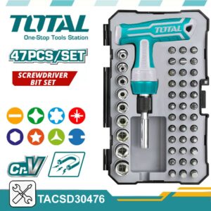 TOTAL 47 Pcs T-Handle Wrench Screwdriver Set
