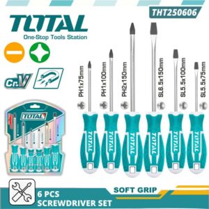TOTAL 6pcs Heavy Duty Screwdriver Set