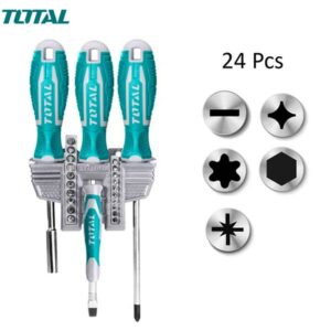 TOTAL 24pcs Screwdriver and Bit Set