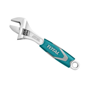 TOTAL Adjustable Wrench with Rubber Grip
